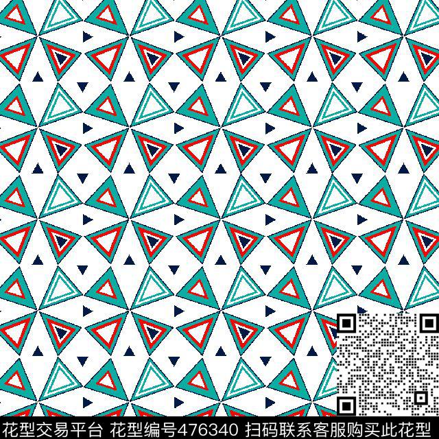 简单不规则几何时尚传统印花华亿平台下载（图片编号: 476340） - 瓦栏（Walan）