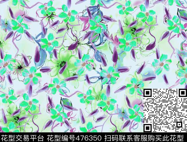 素雅明快柔美传统印花华亿平台下载（图片编号: 476350） - 瓦栏（Walan）