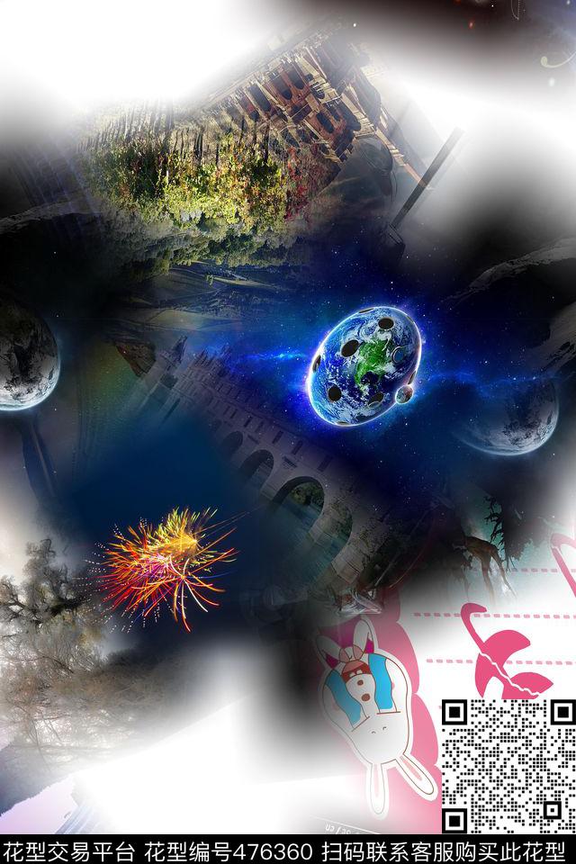 混搭男女休闲数码印花华亿平台下载（图片编号: 476360） - 瓦栏（Walan）