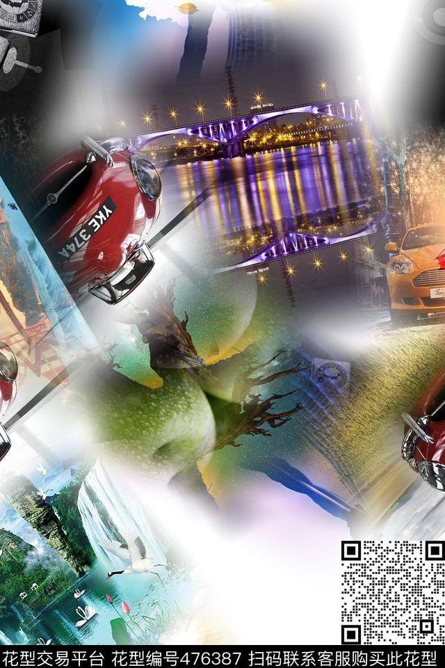 混搭时尚大牌数码印花华亿平台下载（图片编号: 476387） - 瓦栏（Walan）