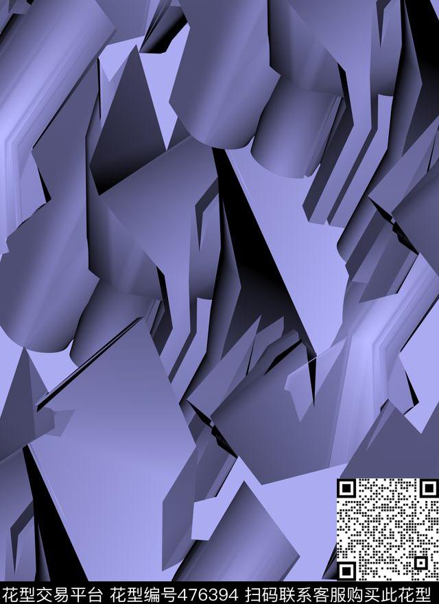 抽象几何夹克华亿平台数码印花华亿平台下载（图片编号: 476394） - 瓦栏（Walan）