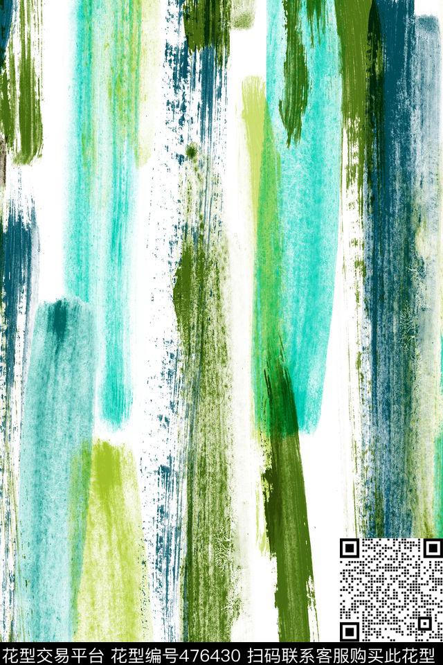 笔触水彩休闲数码印花华亿平台下载（图片编号: 476430） - 瓦栏（Walan）