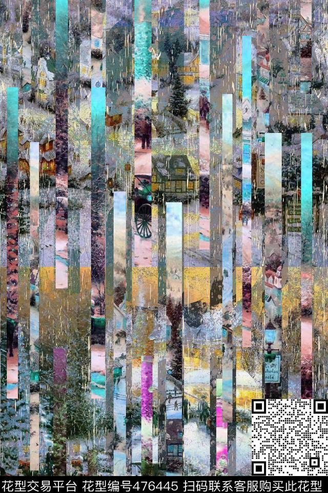 复古油画女式秋装数码印花华亿平台下载（图片编号: 476445） - 瓦栏（Walan）