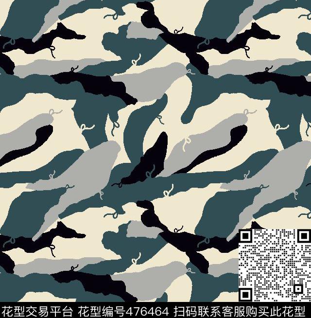 男装外套秋冬迷彩云朵迷彩传统印花华亿平台下载（图片编号: 476464） - 瓦栏（Walan）