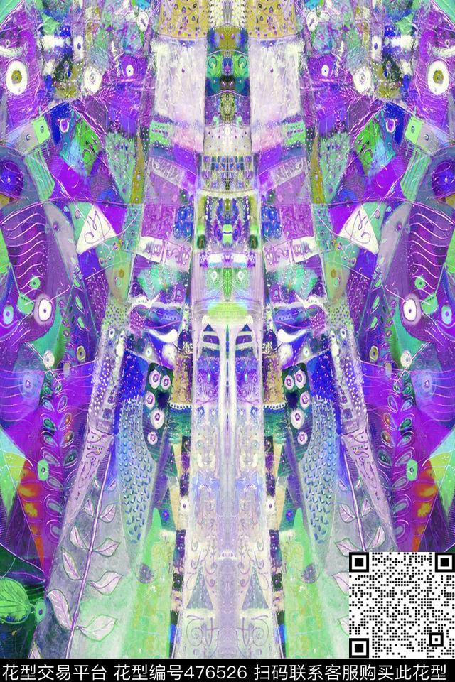 定位油画笔触数码印花华亿平台下载（图片编号: 476526） - 瓦栏（Walan）