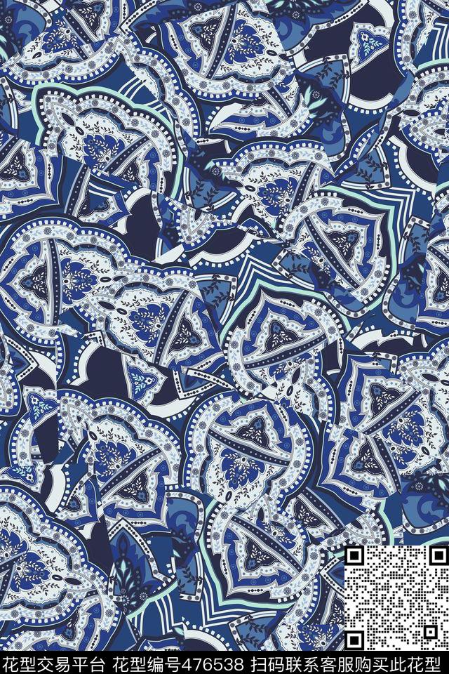 男装欧式佩斯利数码印花华亿平台下载（图片编号: 476538） - 瓦栏（Walan）