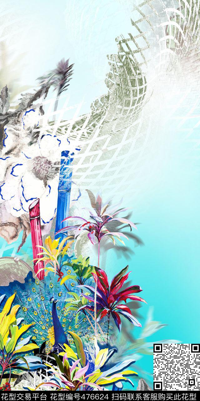 定位花女装定位花数码印花华亿平台下载（图片编号: 476624） - 瓦栏（Walan）