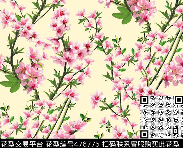 潮流大牌桃花女装传统印花华亿平台下载（图片编号: 476775） - 瓦栏（Walan）