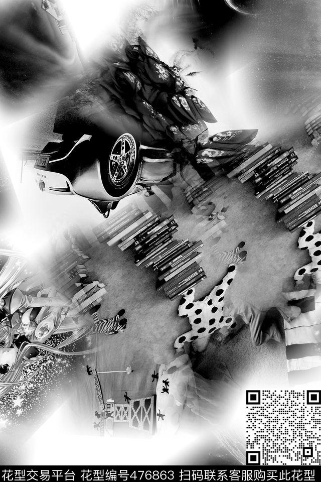 大牌混搭时尚数码印花华亿平台下载（图片编号: 476863） - 瓦栏（Walan）