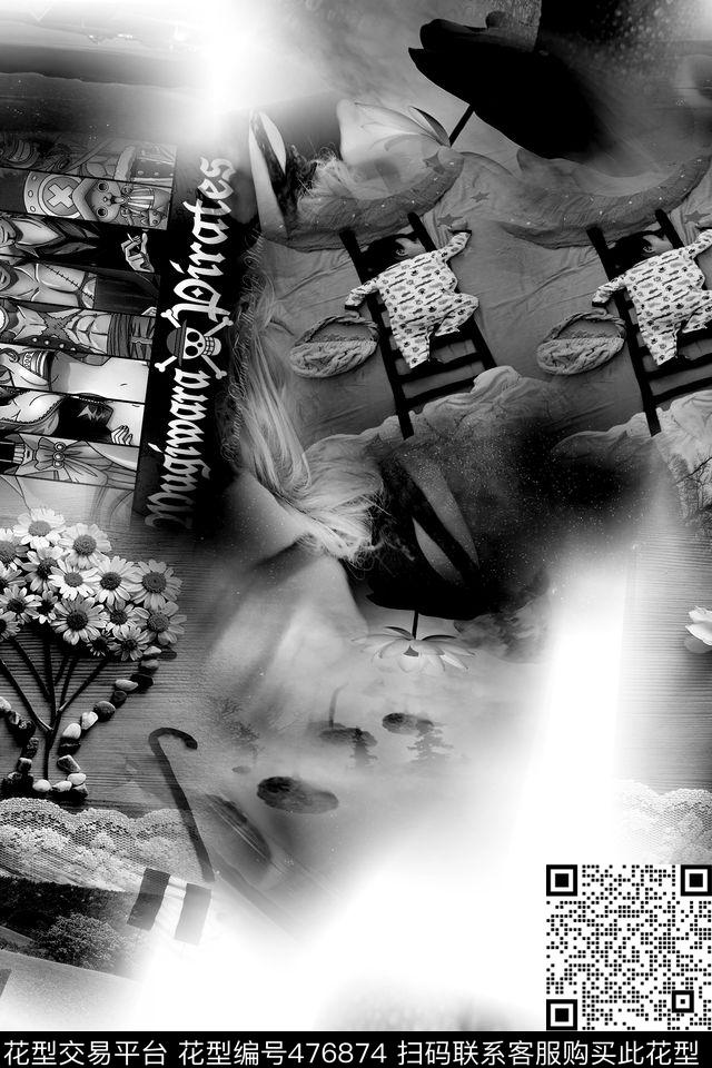 混搭男女时尚数码印花华亿平台下载（图片编号: 476874） - 瓦栏（Walan）