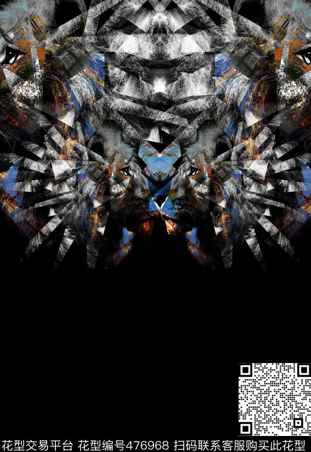 T恤卫衣夹克潮流前卫几何解构数码印花华亿平台下载（图片编号: 476968） - 瓦栏（Walan）