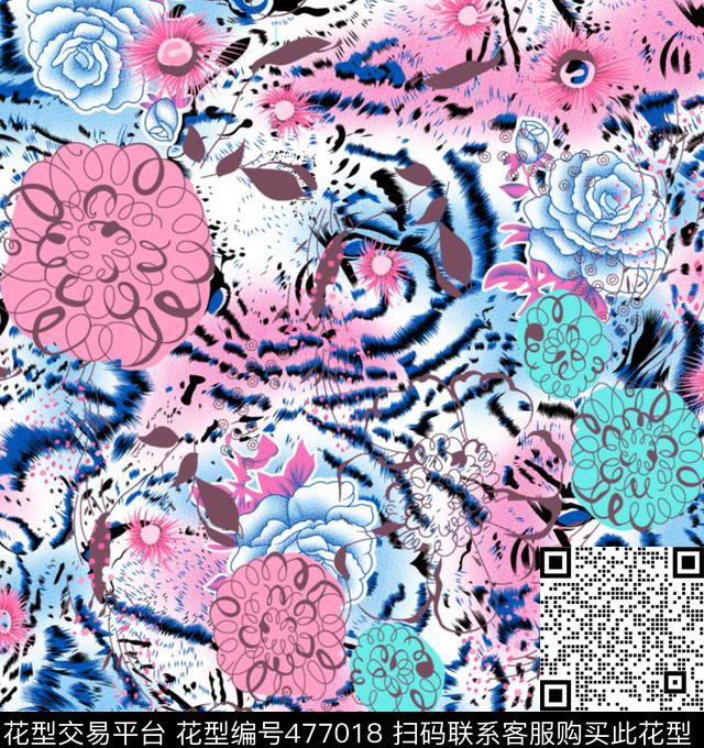 柔雅粉嫩华美传统印花华亿平台下载（图片编号: 477018） - 瓦栏（Walan）