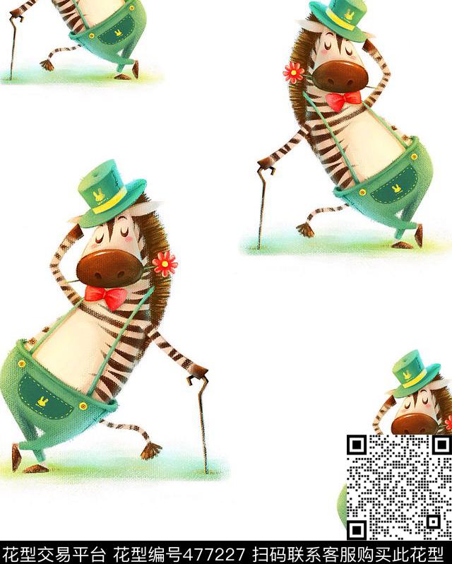 卡通流行时尚手绘小马数码印花华亿平台下载（图片编号: 477227） - 瓦栏（Walan）