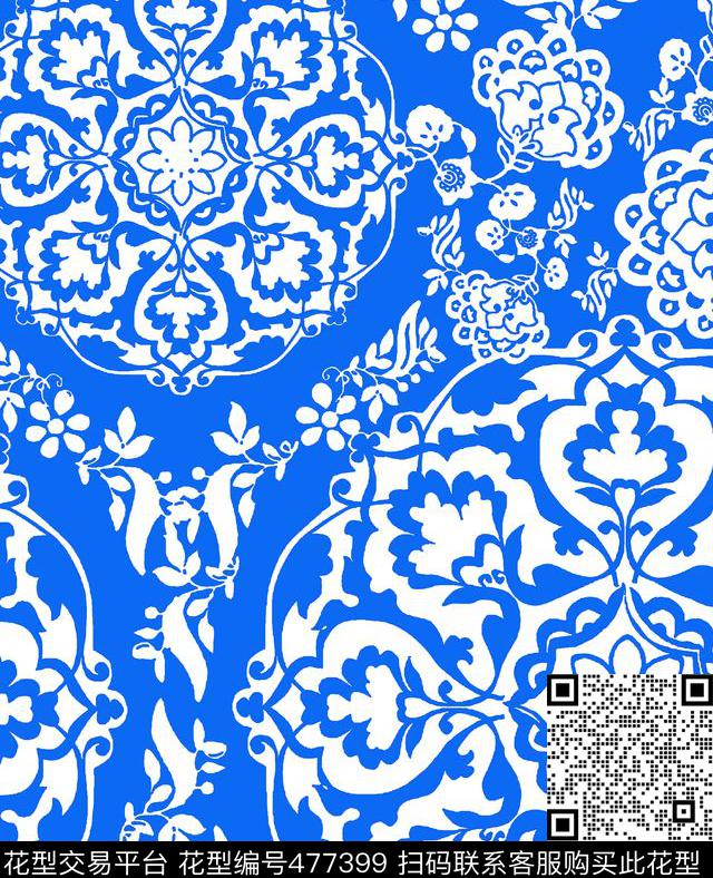 几何家纺面料传统印花华亿平台下载（图片编号: 477399） - 瓦栏（Walan）