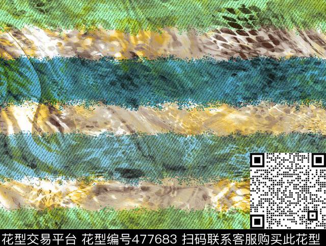 抽象花线条数码印花华亿平台下载（图片编号: 477683） - 瓦栏（Walan）