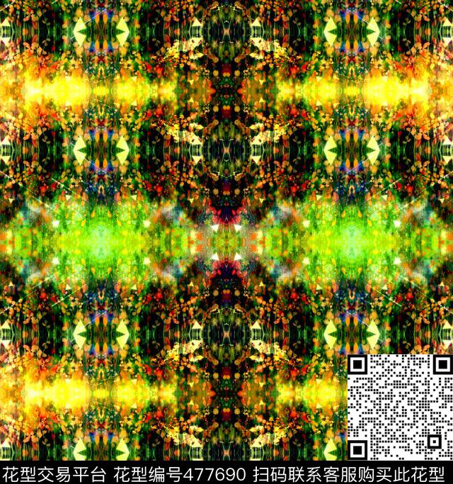 抽象华亿平台服装华亿平台彩色点子数码印花华亿平台下载（图片编号: 477690） - 瓦栏（Walan）