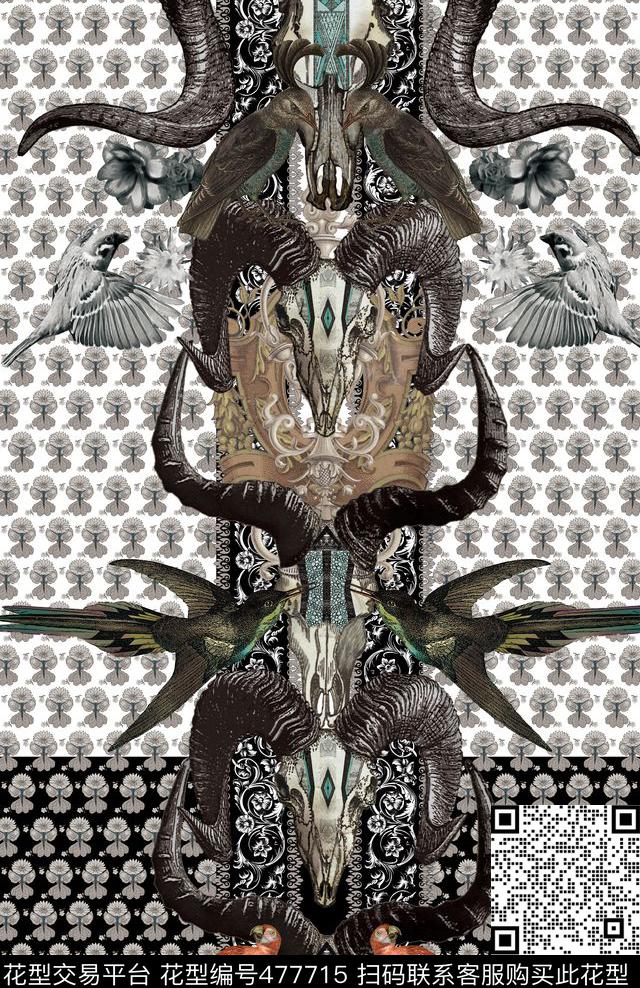 潮流时尚定位男装欧式宫廷风数码印花华亿平台下载（图片编号: 477715） - 瓦栏（Walan）