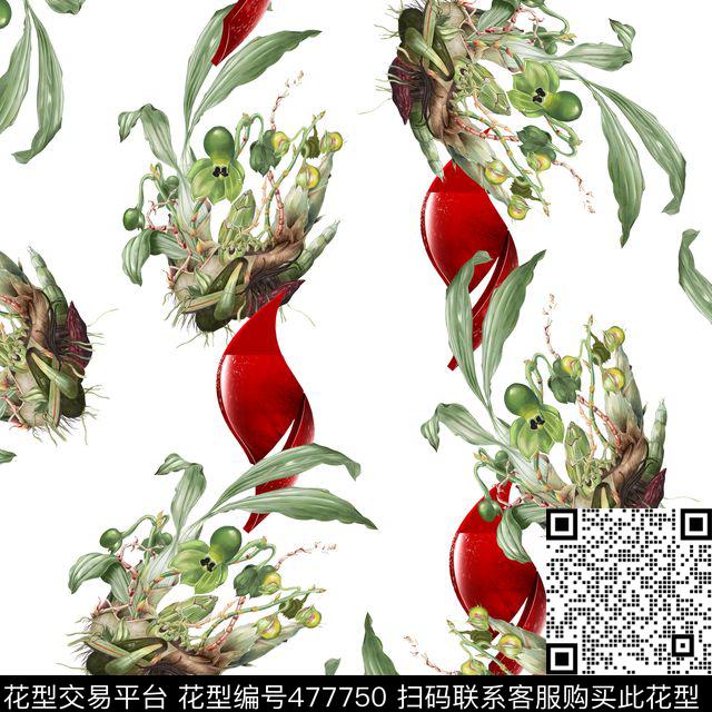 时尚宝石花卉数码印花华亿平台下载（图片编号: 477750） - 瓦栏（Walan）