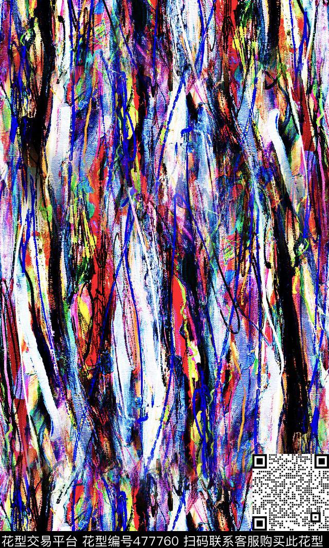 插画抽象涂鸦创意数码印花华亿平台下载（图片编号: 477760） - 瓦栏（Walan）
