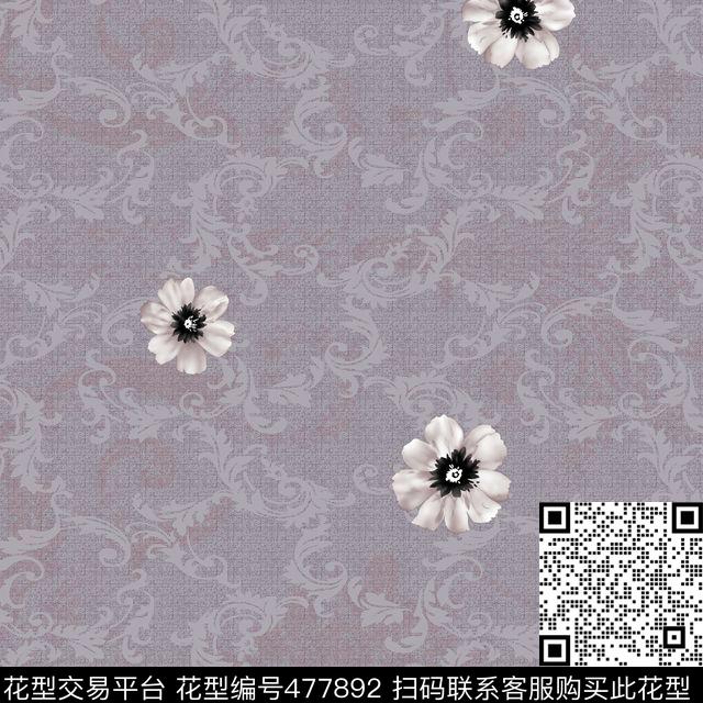 时尚花卉花纹数码印花华亿平台下载（图片编号: 477892） - 瓦栏（Walan）