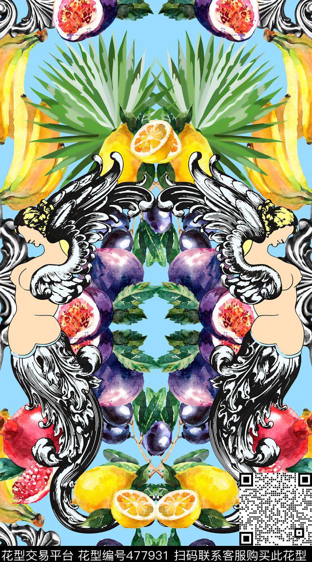 清爽定位水果天使数码印花华亿平台下载（图片编号: 477931） - 瓦栏（Walan）
