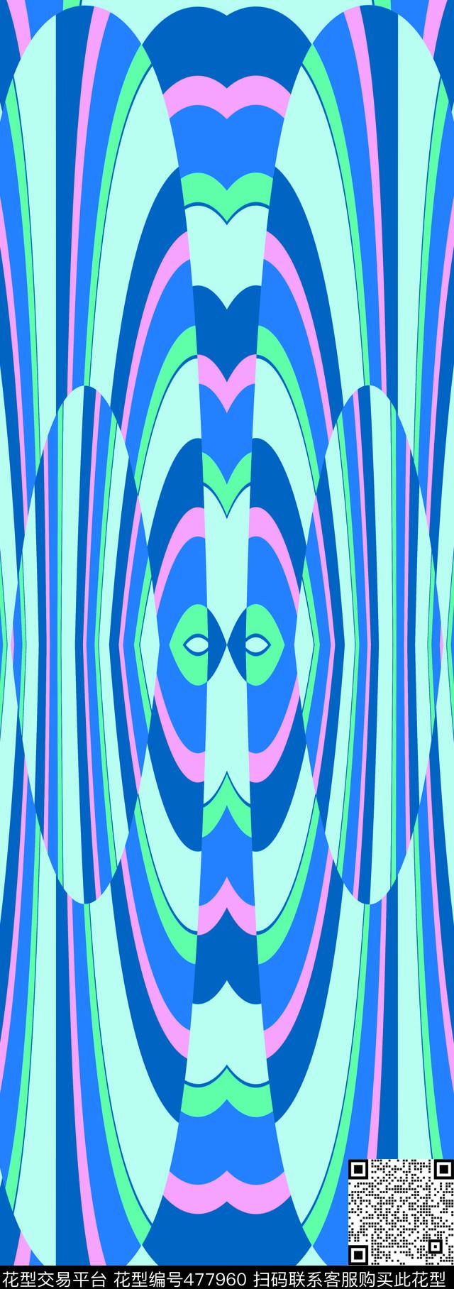 几何面料圆传统印花华亿平台下载（图片编号: 477960） - 瓦栏（Walan）