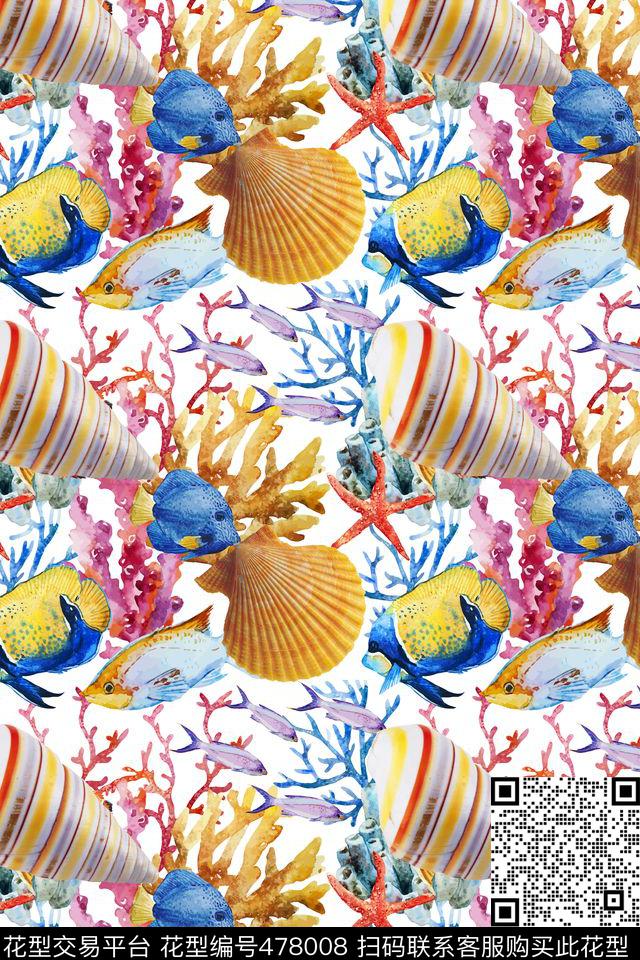 休闲时尚贝壳童装女装数码印花华亿平台下载（图片编号: 478008） - 瓦栏（Walan）