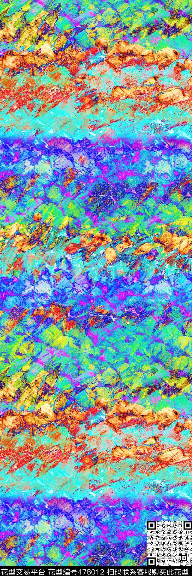 抽象风景丝巾秋装数码印花华亿平台下载（图片编号: 478012） - 瓦栏（Walan）