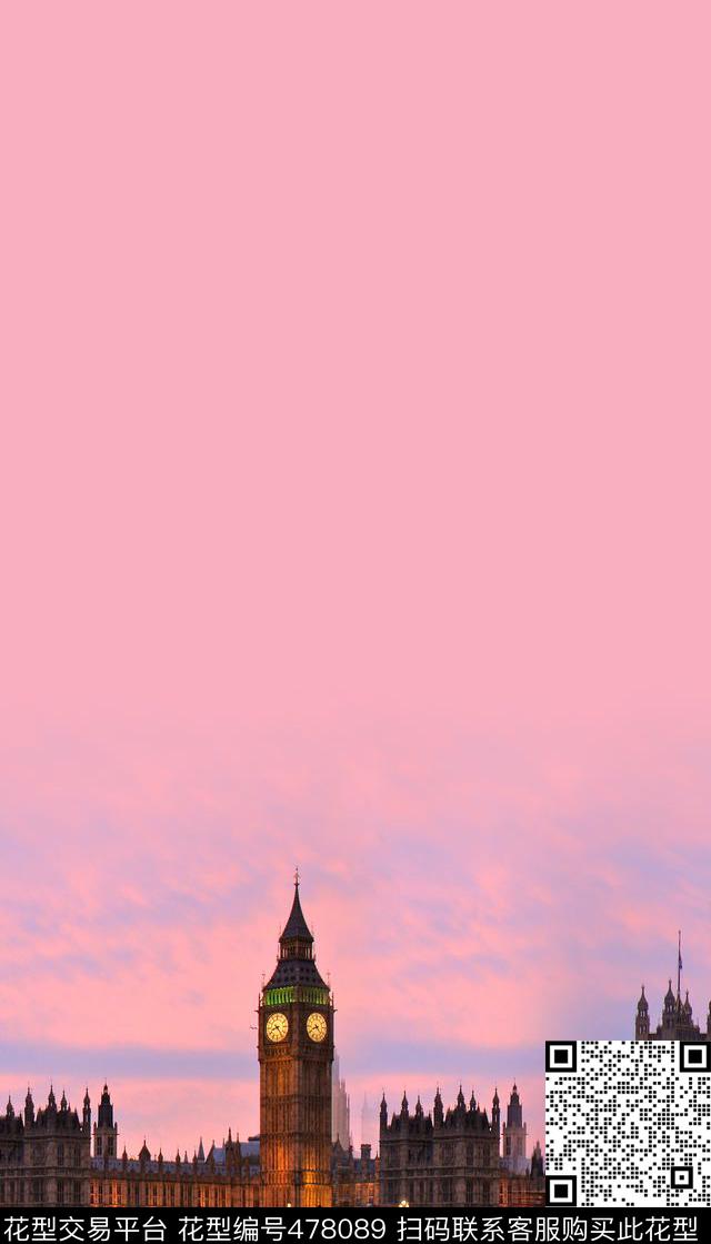 城市风景复古数码印花华亿平台下载（图片编号: 478089） - 瓦栏（Walan）