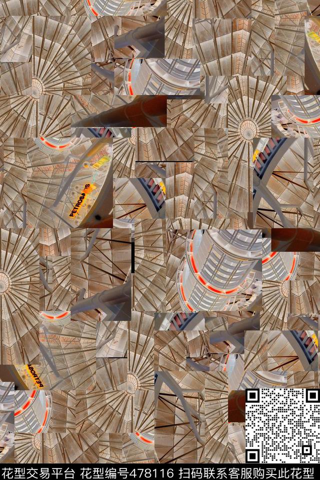 潮流城市复古数码印花华亿平台下载（图片编号: 478116） - 瓦栏（Walan）