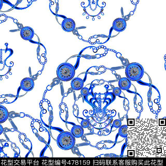 衬衫T恤卫衣韩国锁链传统印花华亿平台下载（图片编号: 478159） - 瓦栏（Walan）