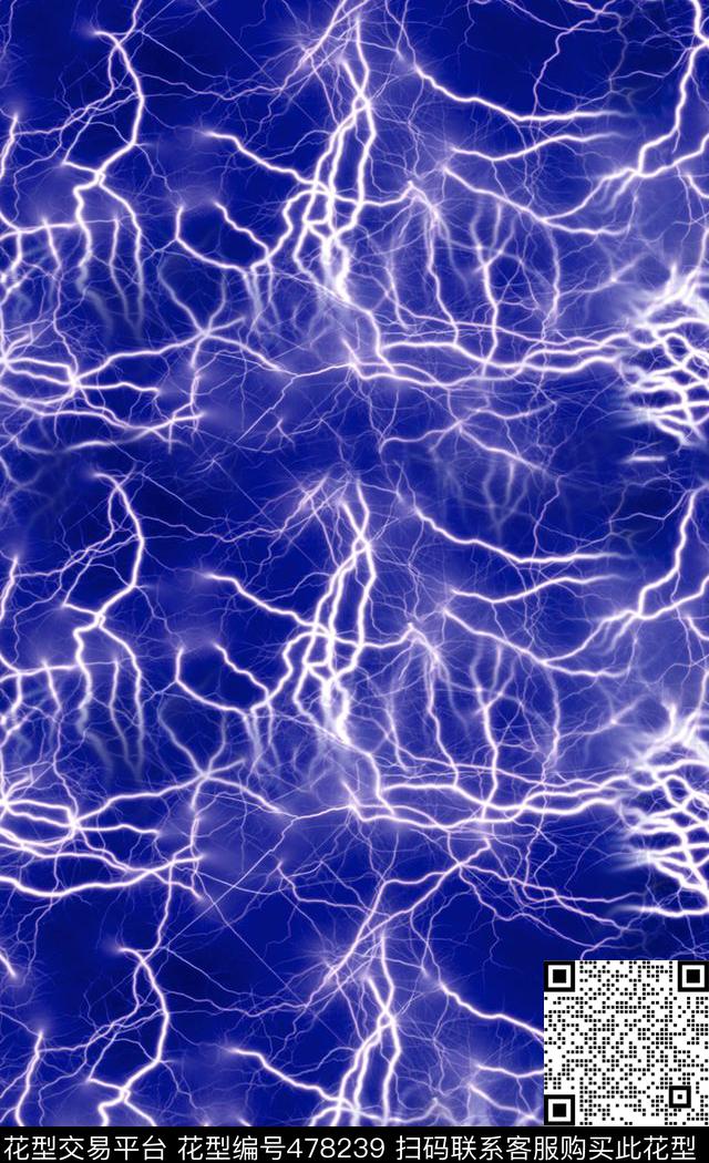 肌理闪电写意传统印花华亿平台下载（图片编号: 478239） - 瓦栏（Walan）