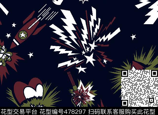 秋冬男装外套流行元素火箭传统印花华亿平台下载（图片编号: 478297） - 瓦栏（Walan）