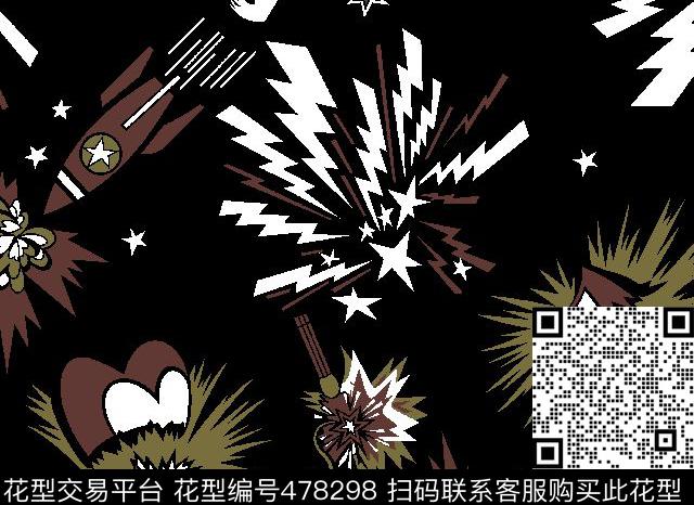 秋冬男装外套流行元素火箭传统印花华亿平台下载（图片编号: 478298） - 瓦栏（Walan）