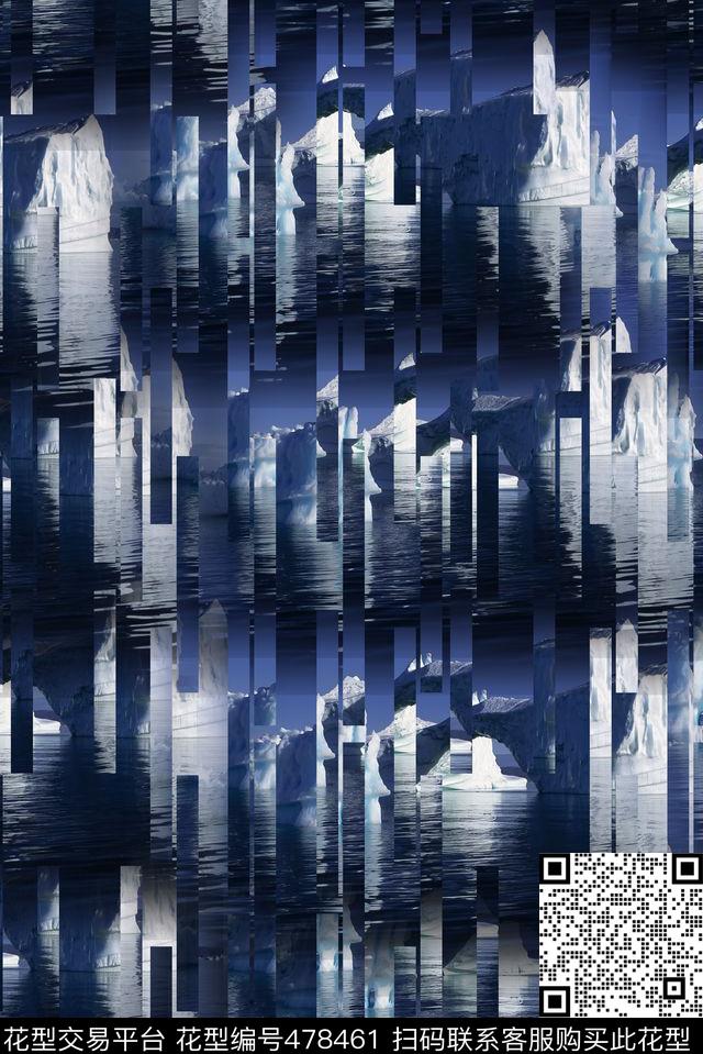 冰川冰河冬天数码印花华亿平台下载（图片编号: 478461） - 瓦栏（Walan）
