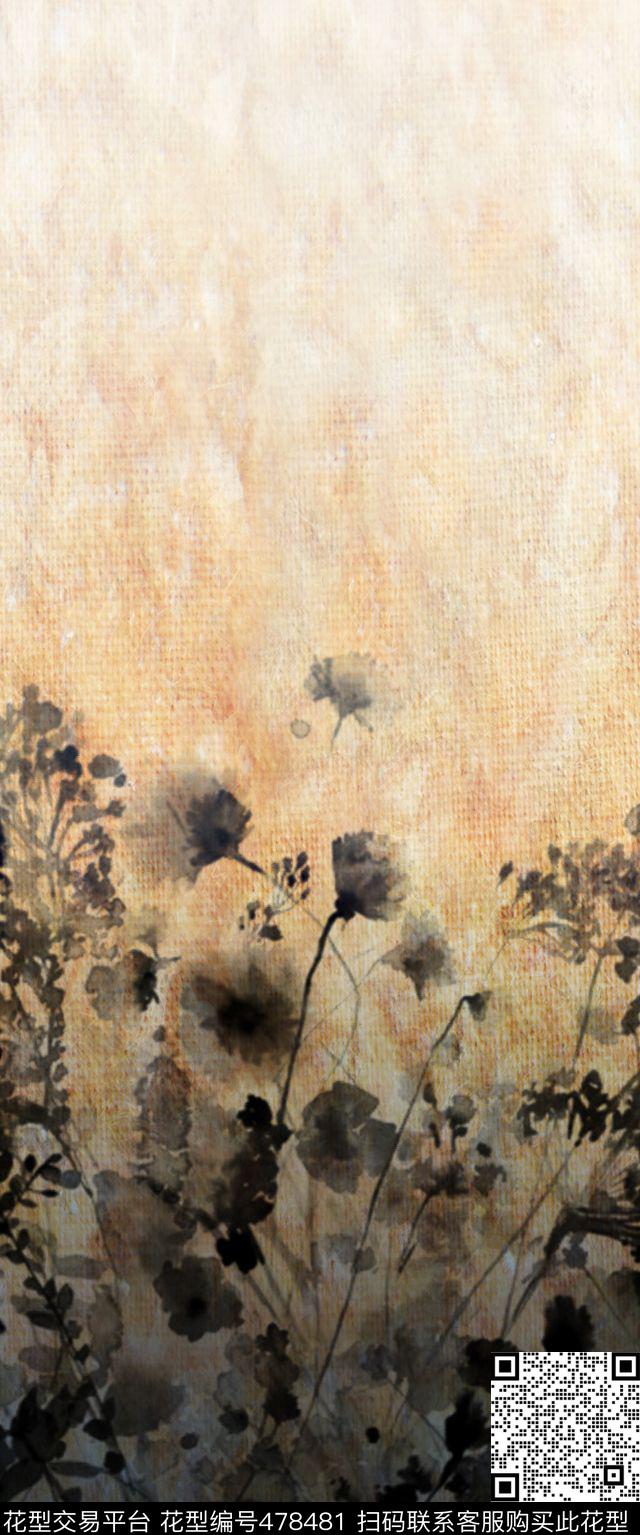 朝夕复古花卉数码印花华亿平台下载（图片编号: 478481） - 瓦栏（Walan）