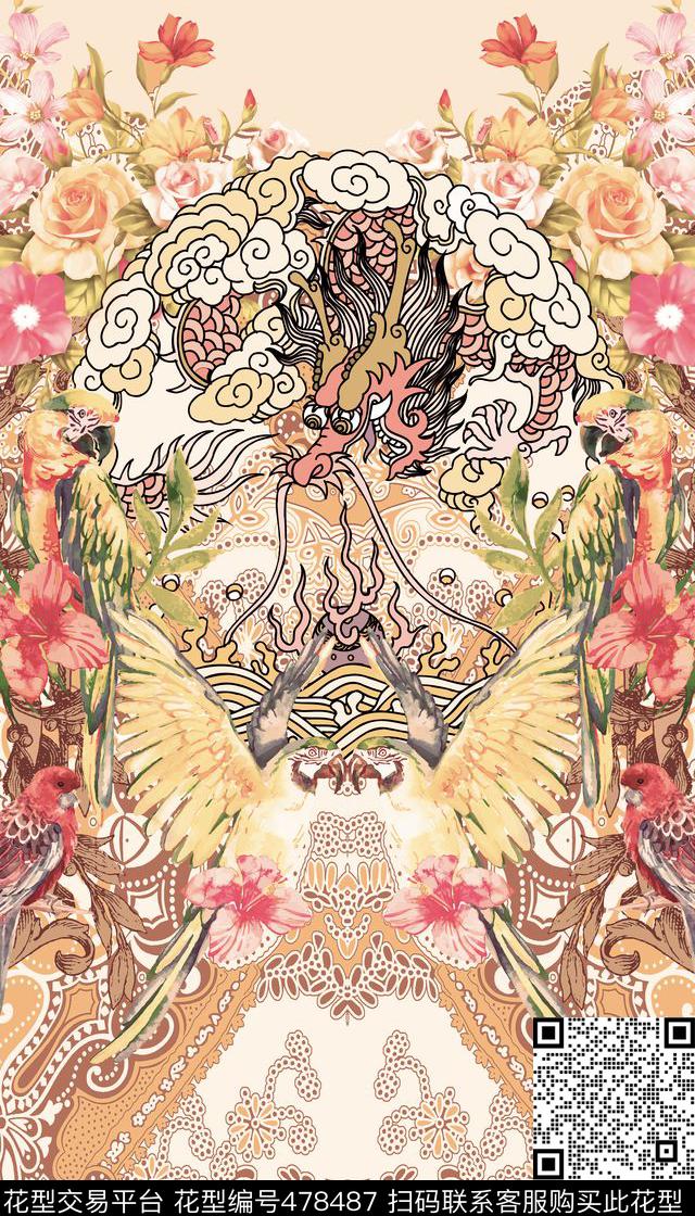 女装四方连续抽象几何
花鸟植物数码印花华亿平台下载（图片编号: 478487） - 瓦栏（Walan）