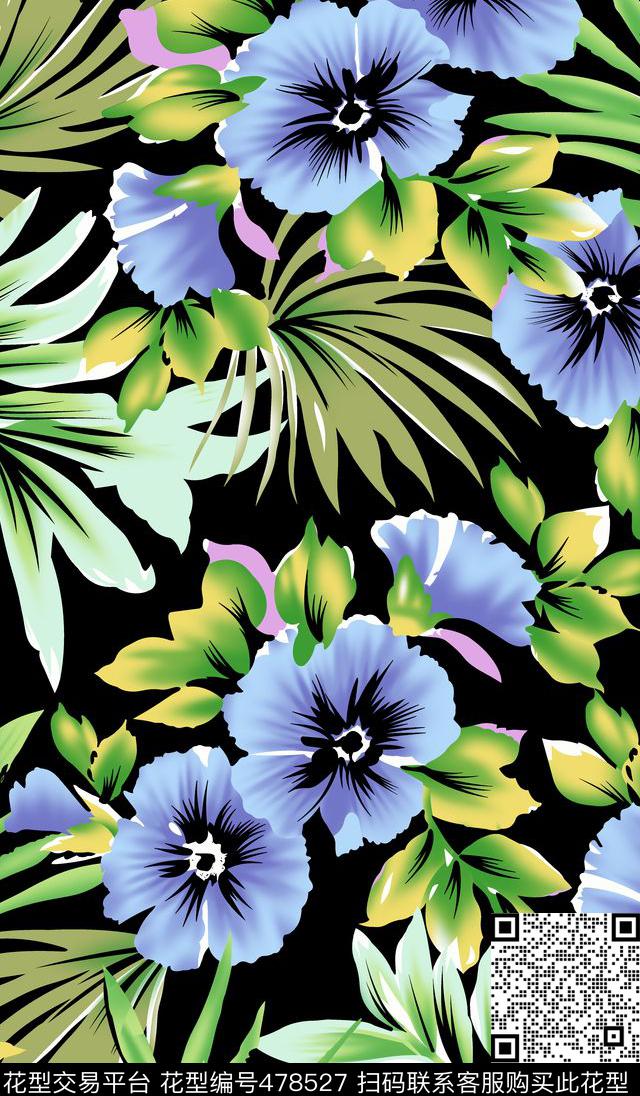 花简约金昌分色图数码印花华亿平台下载（图片编号: 478527） - 瓦栏（Walan）