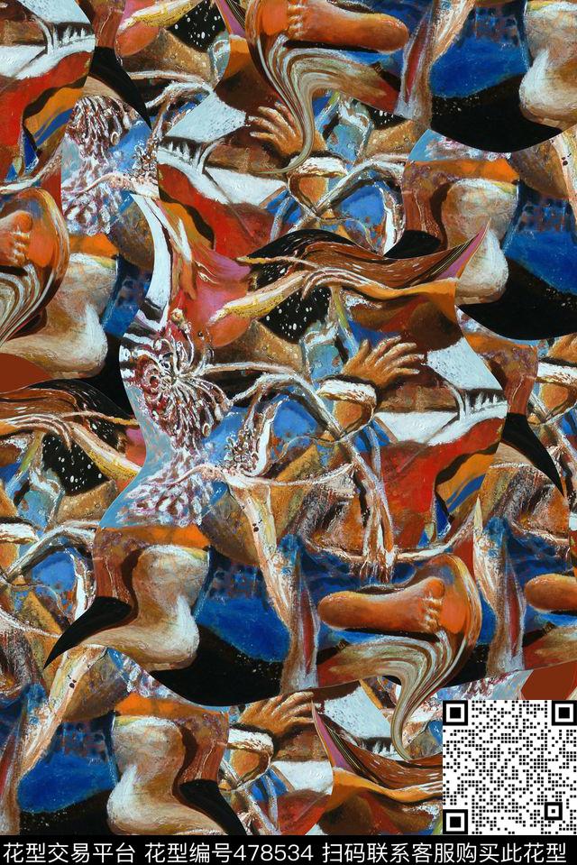 潮流复古夹克华亿平台数码印花华亿平台下载（图片编号: 478534） - 瓦栏（Walan）