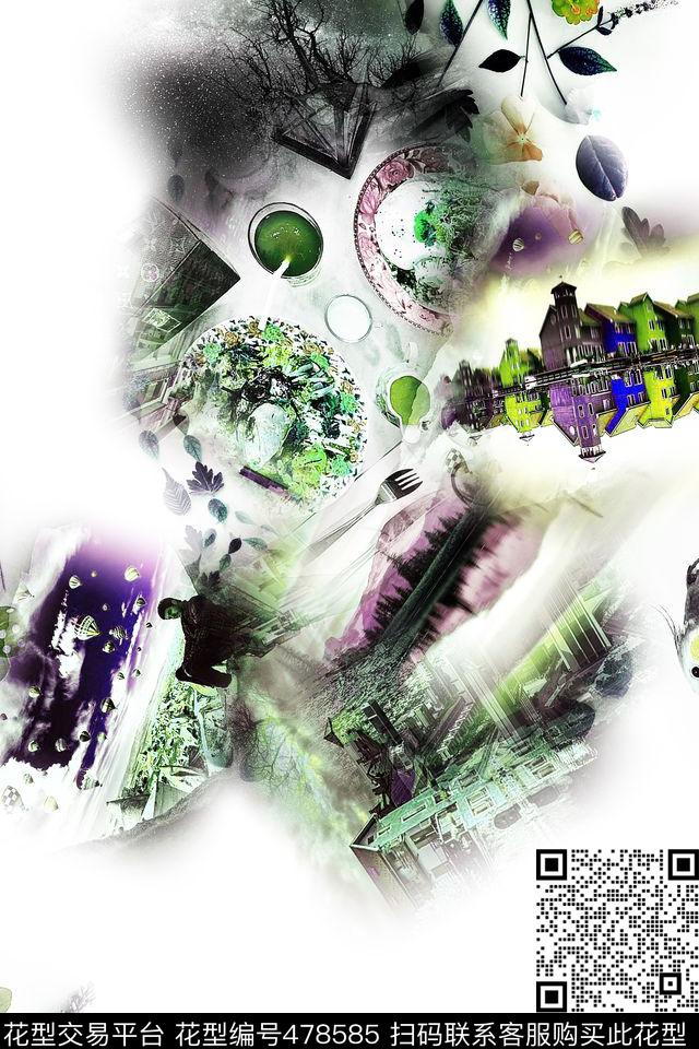 风景山水花鸟数码印花华亿平台下载（图片编号: 478585） - 瓦栏（Walan）