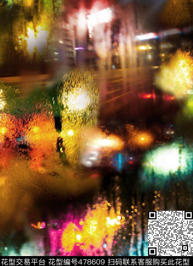 1/2跳接城市复古数码印花华亿平台下载（图片编号: 478609） - 瓦栏（Walan）