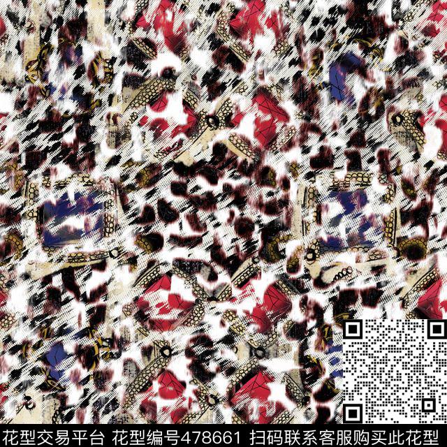时尚宝石豹纹数码印花华亿平台下载（图片编号: 478661） - 瓦栏（Walan）