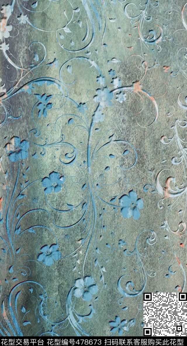 花纹面料岩石底数码印花华亿平台下载（图片编号: 478673） - 瓦栏（Walan）