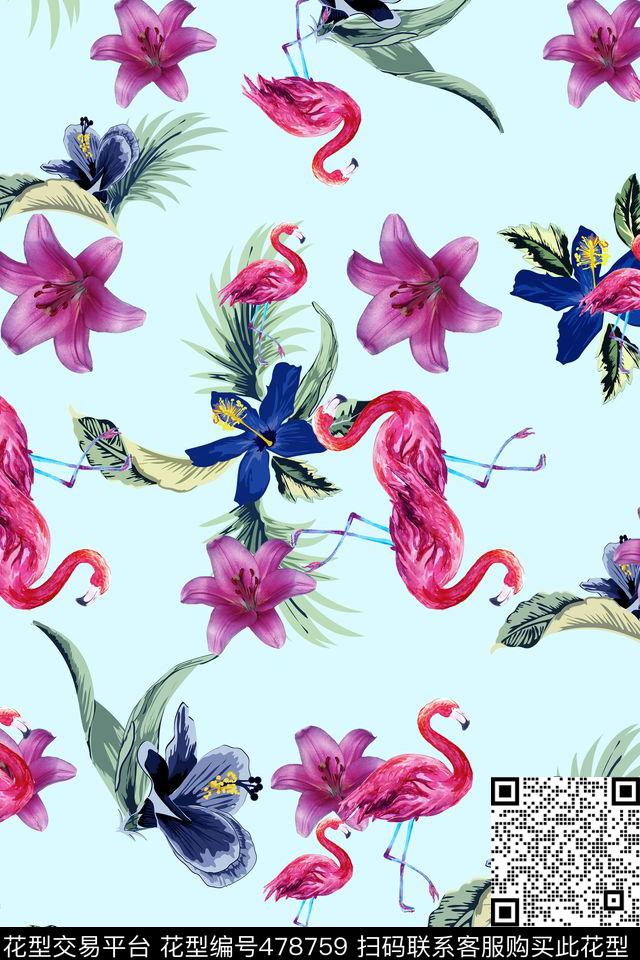 热带休闲时尚数码印花华亿平台下载（图片编号: 478759） - 瓦栏（Walan）