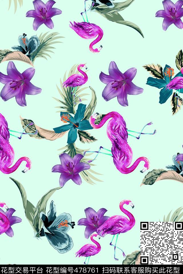 热带休闲时尚数码印花华亿平台下载（图片编号: 478761） - 瓦栏（Walan）