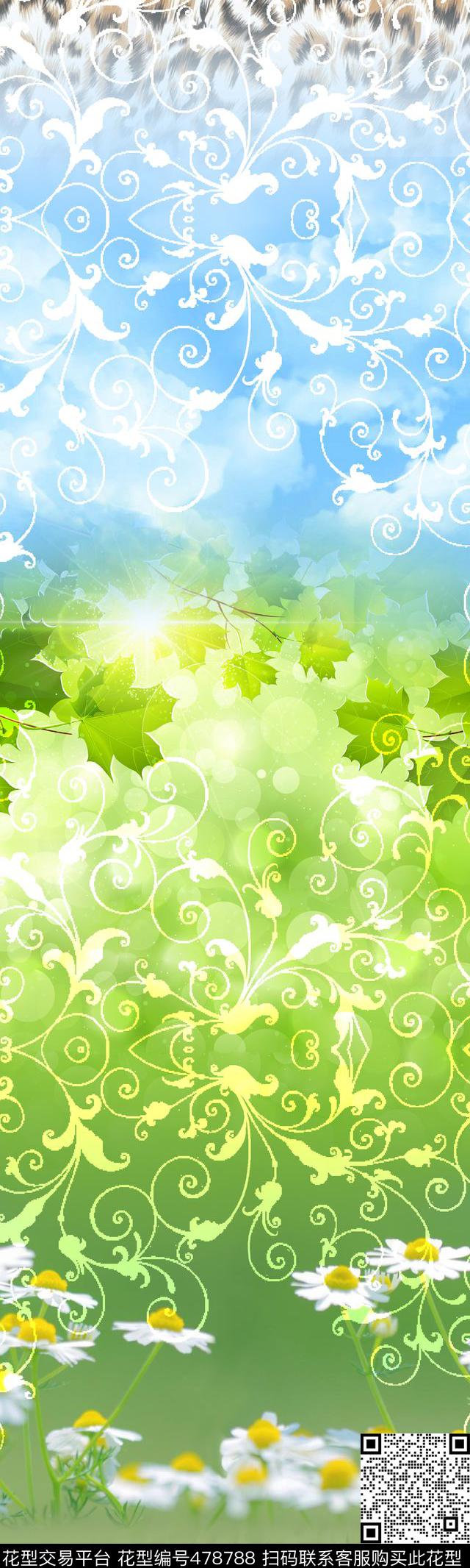 抽象床品面料数码印花华亿平台下载（图片编号: 478788） - 瓦栏（Walan）