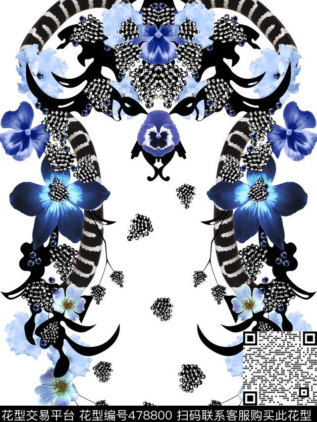 花卉定位时尚定位数码印花华亿平台下载（图片编号: 478800） - 瓦栏（Walan）