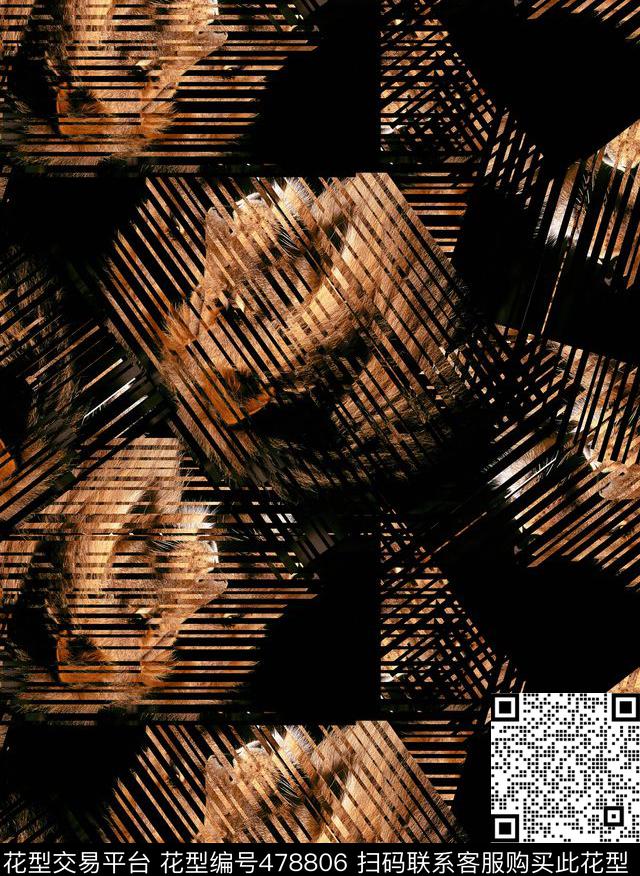 潮流时尚狮子头瑕疵男装秋冬数码印花华亿平台下载（图片编号: 478806） - 瓦栏（Walan）