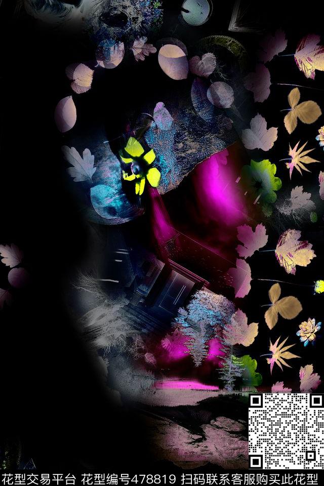 花卉男女时尚数码印花华亿平台下载（图片编号: 478819） - 瓦栏（Walan）