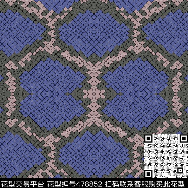 时尚原创蛇皮纹传统印花华亿平台下载（图片编号: 478852） - 瓦栏（Walan）